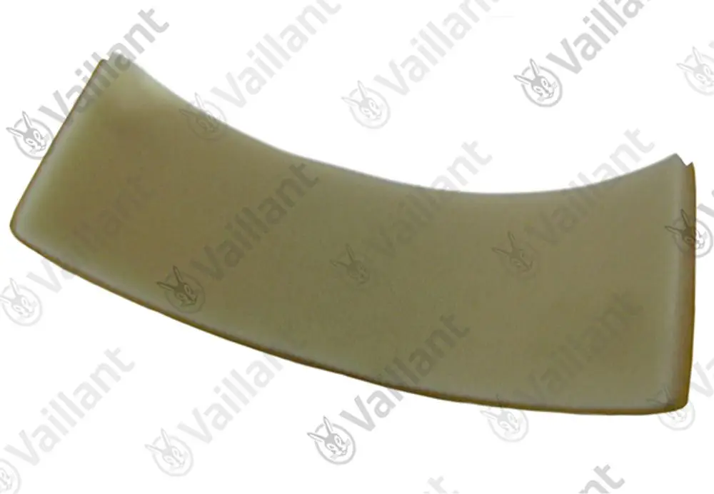 Vaillant-Dichtung in gebogener Form, dient als Filtergehäuse. Farbton ist beige.